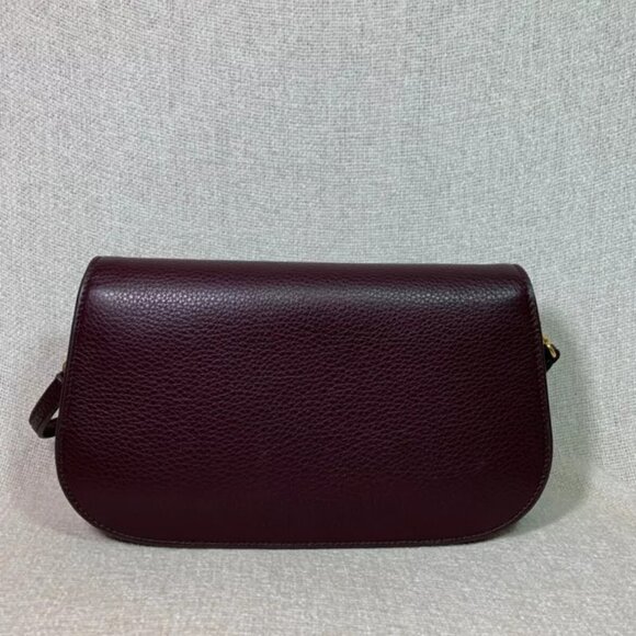Tory Burch Miller Leather Handbag Red Wine Burgundy Ox Tempranillo Bag Purse NEW - Picture 8 of 10